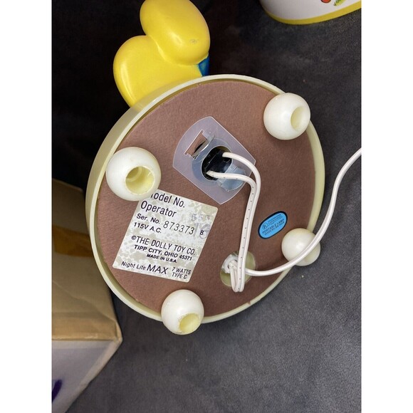 Vintage 80s DISNEY Mickey Mouse Nursery Lamp Original Shade 1981 Open Box - Picture 10 of 12